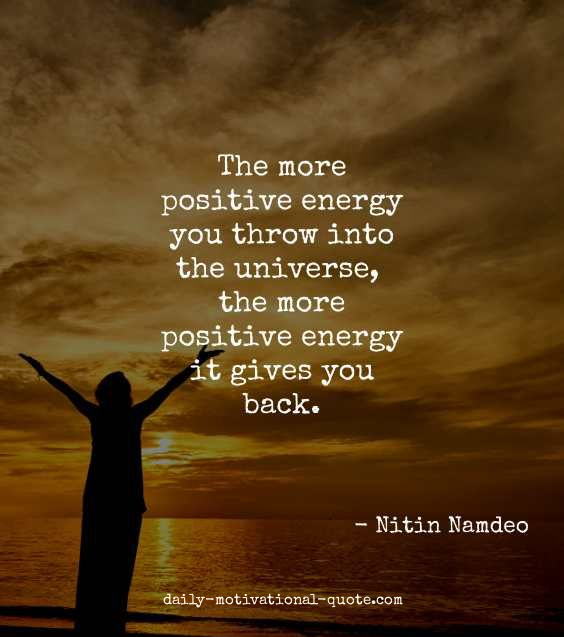throw good energy