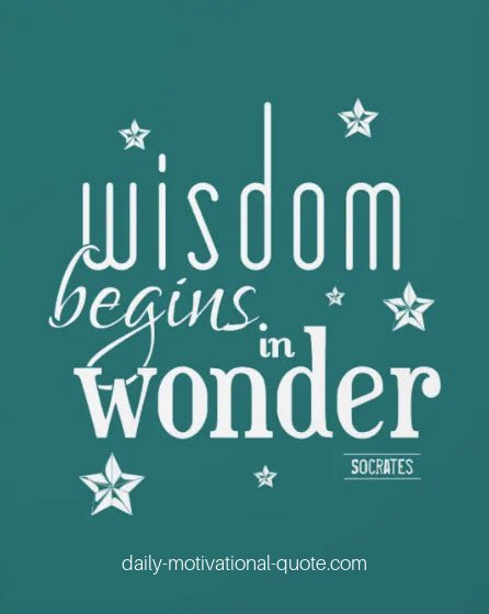 wisdom in wonder